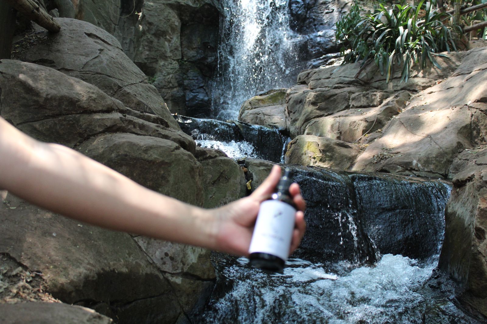 Hair growth oil with nature background